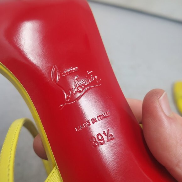 Christian Louboutin Loubigirl Yellow Ankle Strap Heel Sandal - Picture 4 of 12